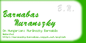 barnabas muranszky business card